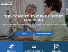 Tablet Screenshot of evidencesportandspinal.com